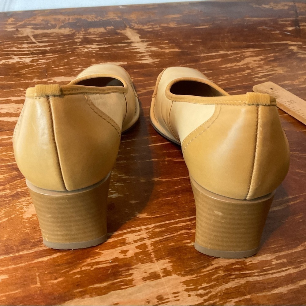 ARA Flex Shoes Leather Cream And Camel Relax Spectator Pumps Low Heels Size 5 - Picture 6 of 8